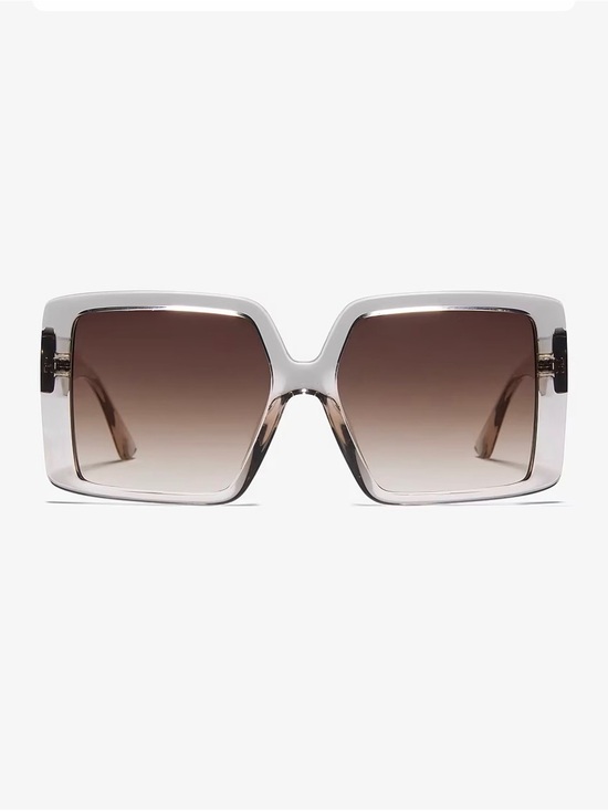 Michael Kors Sintra Oversized Square Sunglasses Clear Beige Gradient main image 11